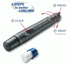 non adjusting lancing device